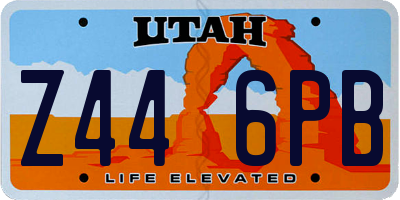 UT license plate Z446PB