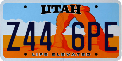 UT license plate Z446PE