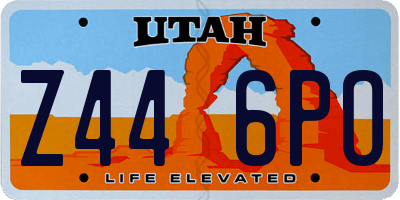UT license plate Z446PO