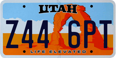 UT license plate Z446PT
