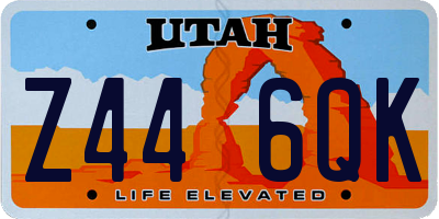 UT license plate Z446QK