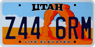 UT license plate Z446RM