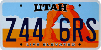 UT license plate Z446RS