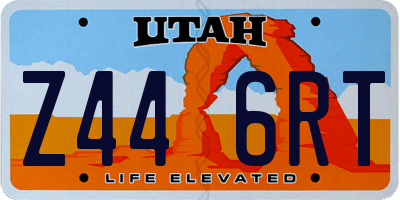 UT license plate Z446RT