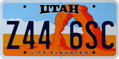 UT license plate Z446SC
