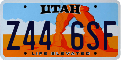 UT license plate Z446SF