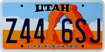 UT license plate Z446SJ