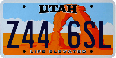 UT license plate Z446SL