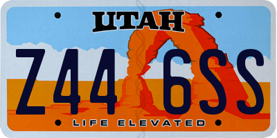 UT license plate Z446SS
