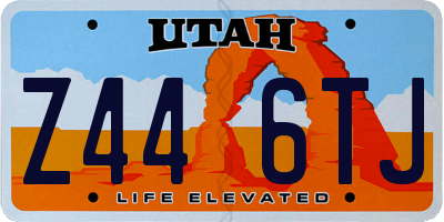 UT license plate Z446TJ
