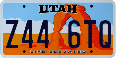 UT license plate Z446TQ