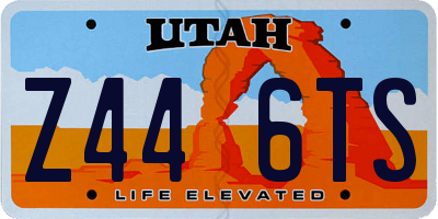 UT license plate Z446TS