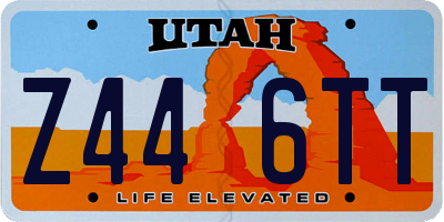 UT license plate Z446TT