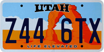 UT license plate Z446TX