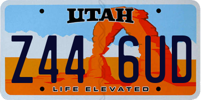 UT license plate Z446UD