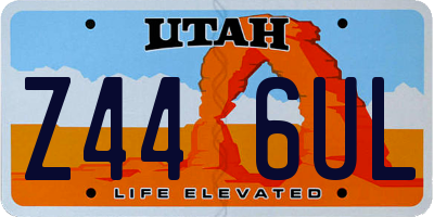 UT license plate Z446UL