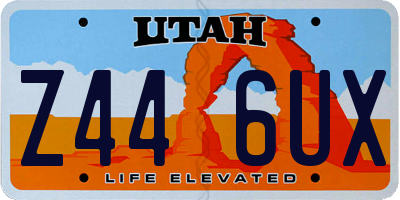 UT license plate Z446UX