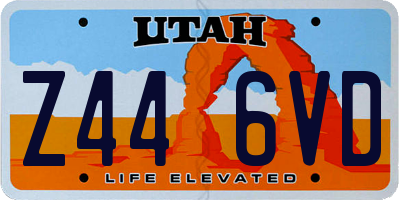 UT license plate Z446VD