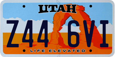 UT license plate Z446VI