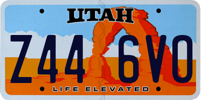 UT license plate Z446VO