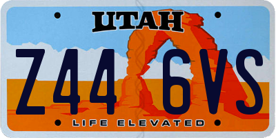 UT license plate Z446VS