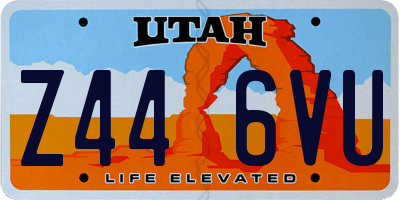 UT license plate Z446VU