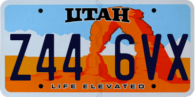 UT license plate Z446VX