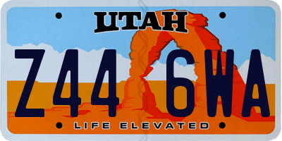 UT license plate Z446WA