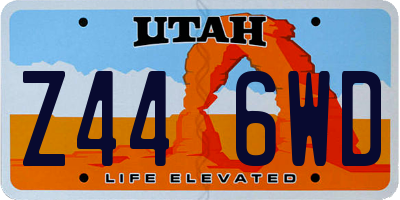 UT license plate Z446WD