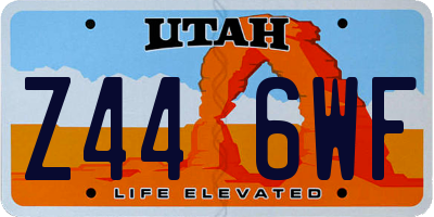 UT license plate Z446WF