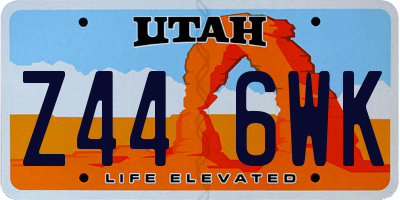 UT license plate Z446WK