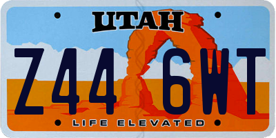 UT license plate Z446WT