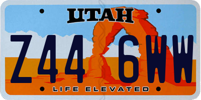 UT license plate Z446WW