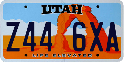 UT license plate Z446XA