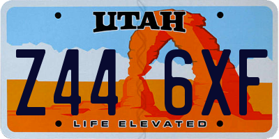 UT license plate Z446XF