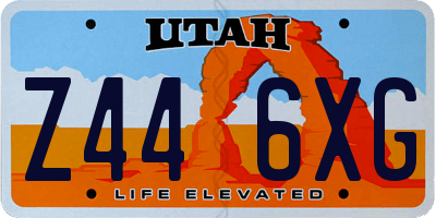 UT license plate Z446XG