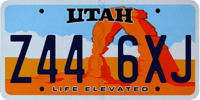 UT license plate Z446XJ