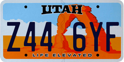 UT license plate Z446YF