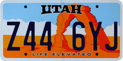 UT license plate Z446YJ
