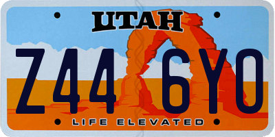 UT license plate Z446YO