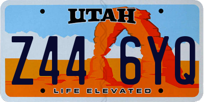 UT license plate Z446YQ