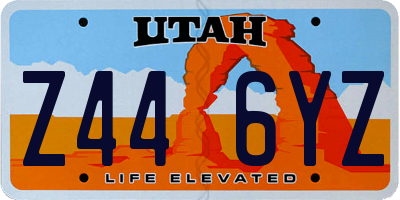 UT license plate Z446YZ