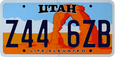 UT license plate Z446ZB