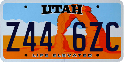 UT license plate Z446ZC