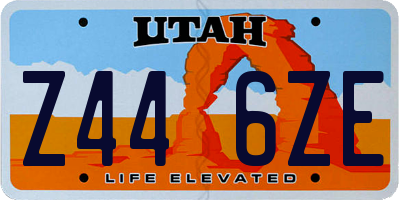 UT license plate Z446ZE