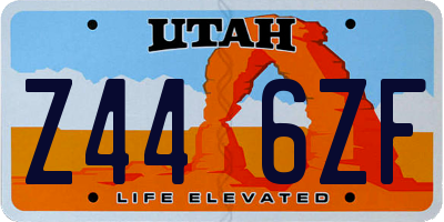 UT license plate Z446ZF