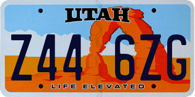 UT license plate Z446ZG