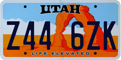 UT license plate Z446ZK