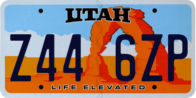 UT license plate Z446ZP