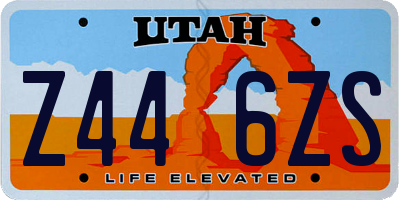 UT license plate Z446ZS